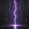 a single bright purple lightning bolt striking downwards