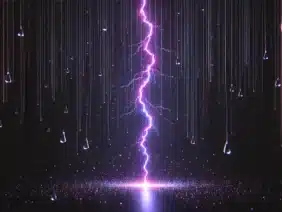 a single bright purple lightning bolt striking downwards