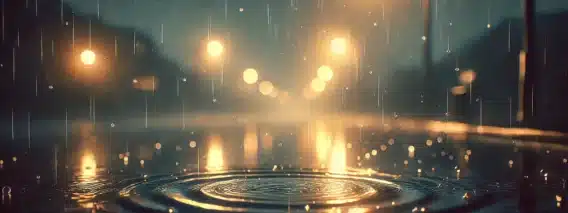 gentle night rain falling quietly