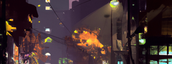 rainy night in korean streets