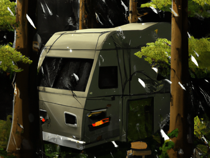 rain on car and camper van