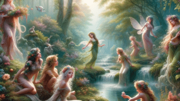 Enchanting portrayal of the Nymphs from Greek mythology