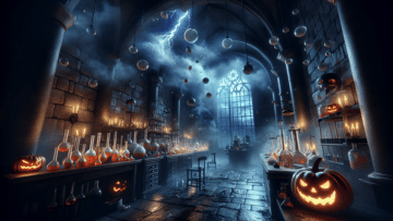 Halloween Tale: A Stormy Night in Scientist’s Lab 😴
