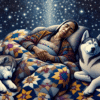 The Woman and Her Huskies: Sleep Story 😴